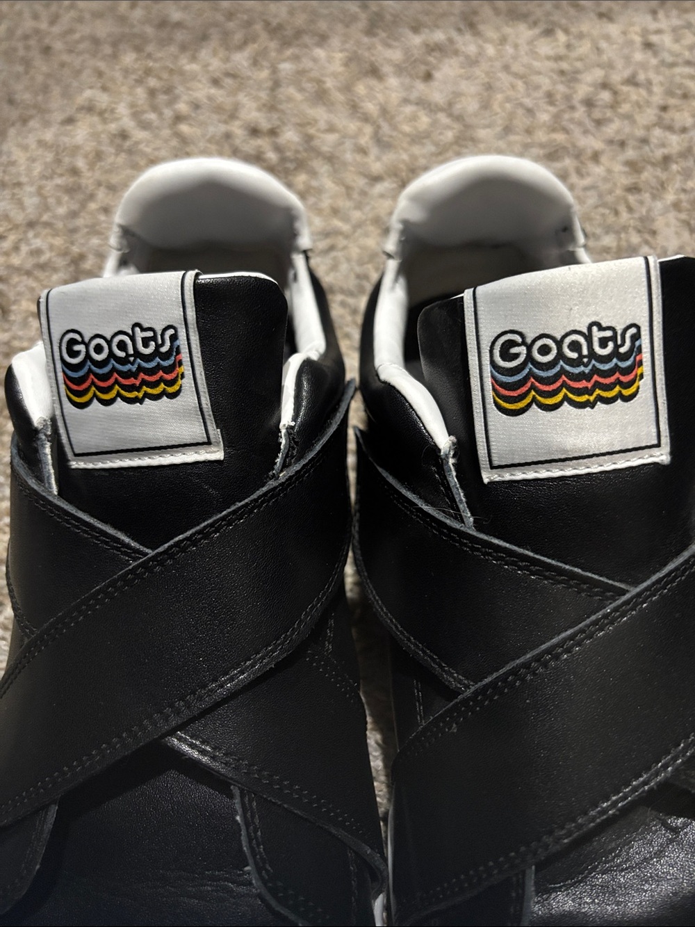 Black Cross-Strap Men's Sneakers